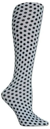 White with Black Polka Dots