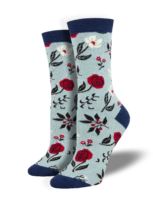 Women's Bamboo "Floral Motif" Socks