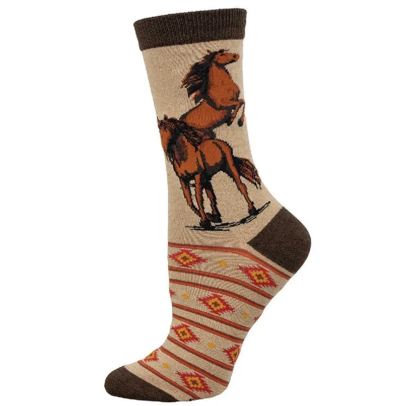 Women's Bamboo "Wild Wild Horses" Socks