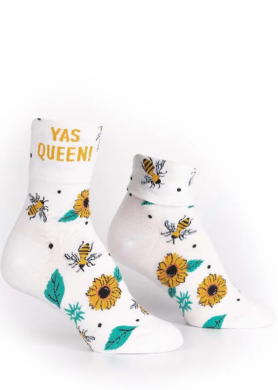 Yas Queen Bee Cuff Ankle Socks