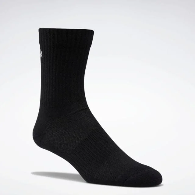 Reebok Active Foundation Mid-Crew  Unisex Training Sock Black Fq5324