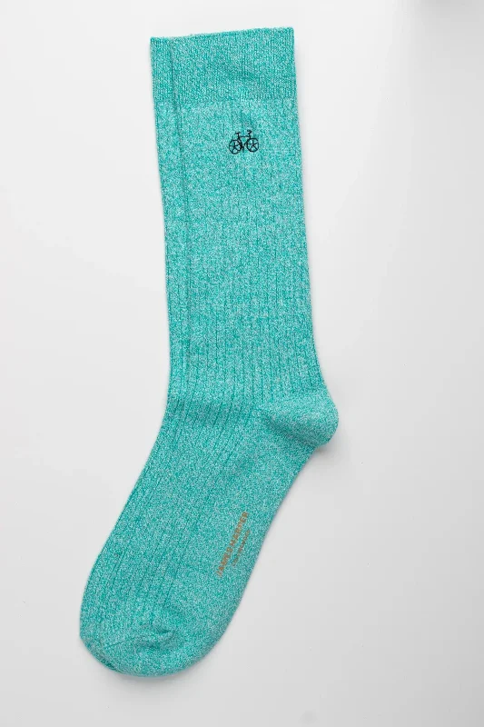 Aqua Marle Ribbed Socks