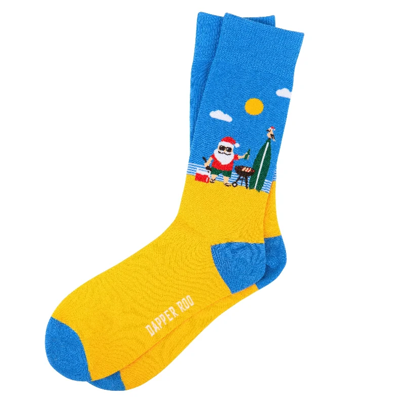 Beach Santa Bamboo Socks by Dapper Roo