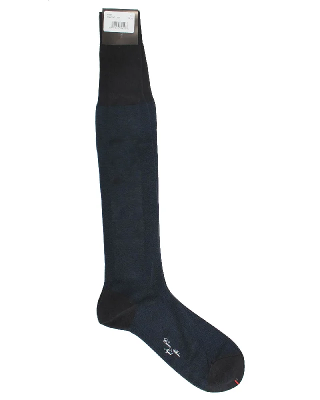 Cesare Attolini  Over The Calf Socks Dark Blue US 11 / EUR 44 FINAL SALE