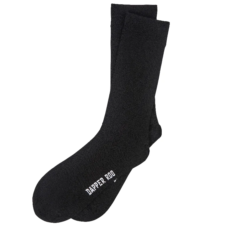 Classic Black Bamboo Socks by Dapper Roo