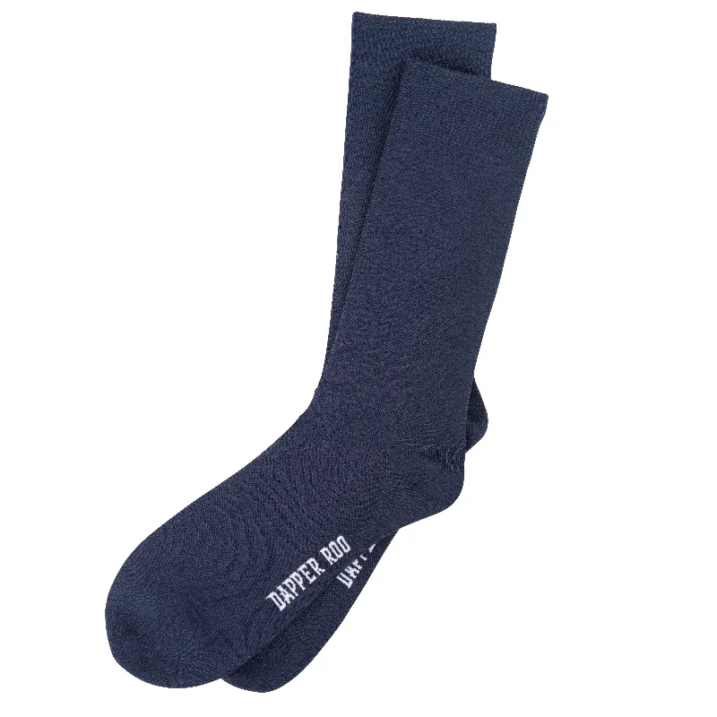 Classic Navy Blue Bamboo Socks by Dapper Roo