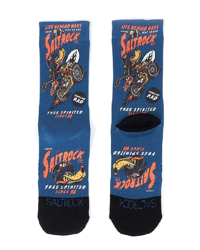 Free Spirit - Kids Socks - Blue