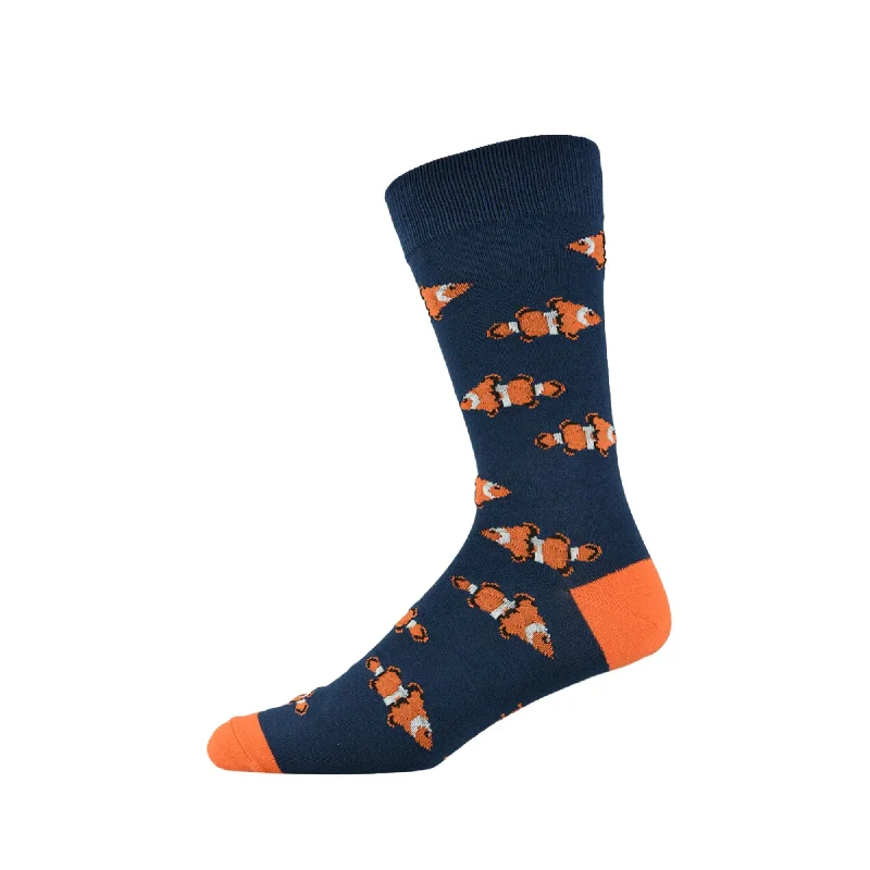 Mens Clown Fish Bamboo Sock