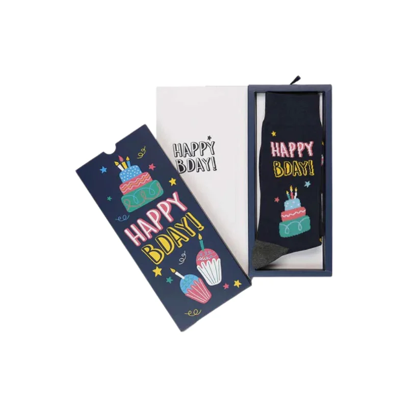 Mens Happy Birthday Bamboo Sock Card