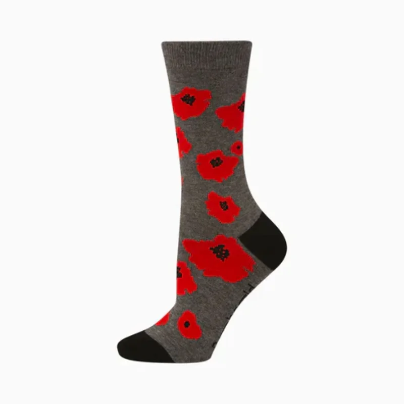 Mens Poppies Bamboo Sock