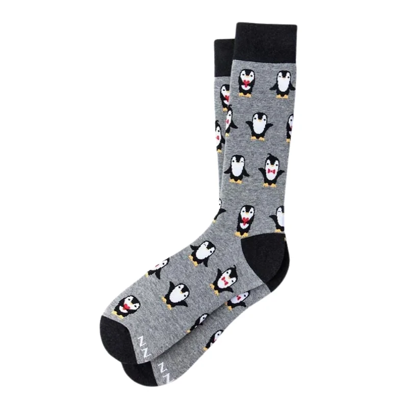 Penguins Heather Gray Mens Sock