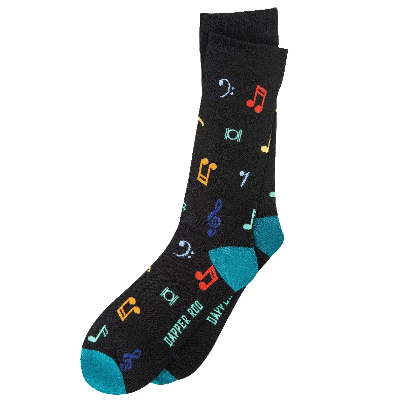 Soul Song Music Notes Bamboo Socks by Dapper Roo