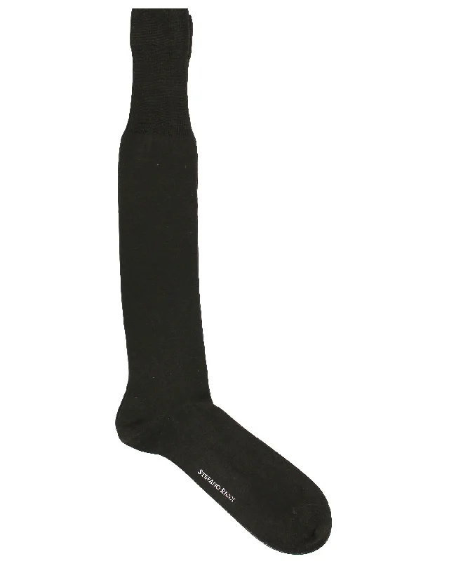 Stefano Ricci Socks Dark Brown US 12.5 / EUR 46 1/2 Over The Calf SALE