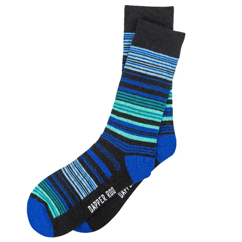 Variegated Ocean Stripe Bamboo Socks by Dapper Roo