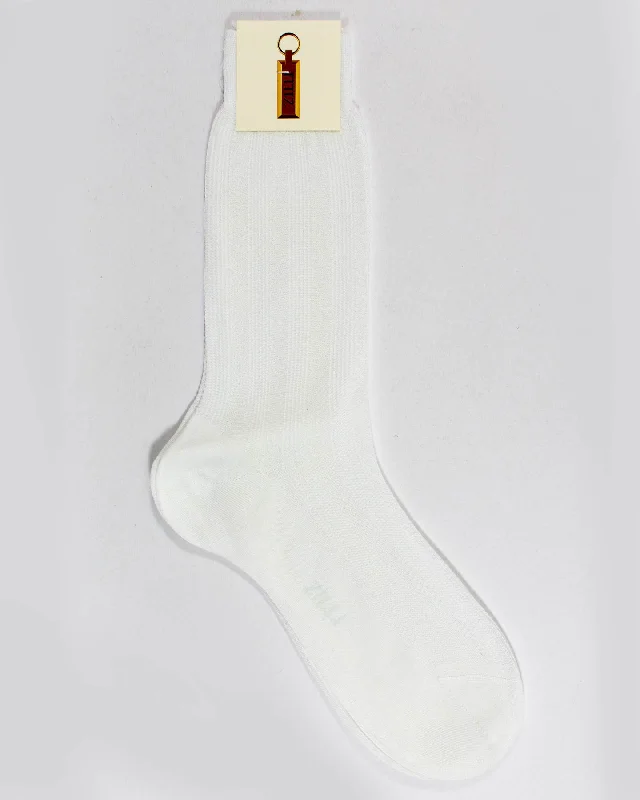 Zilli Dress Socks White US 12 1/2 - EU 46 1/2 SALE