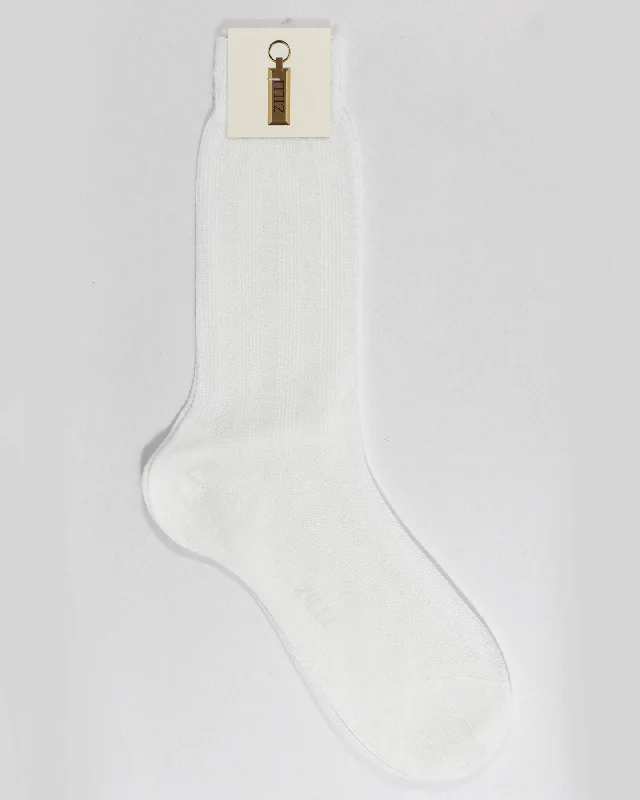 Zilli Dress Socks White US 11 - EU 44 SALE