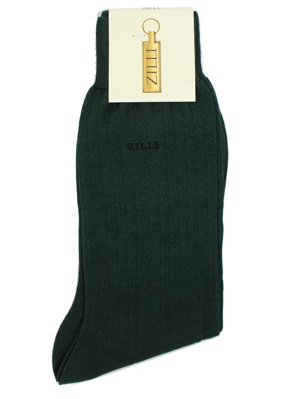 Zilli Men Socks Dark Green US 10 / EUR 43 - Mid Calf FINAL SALE