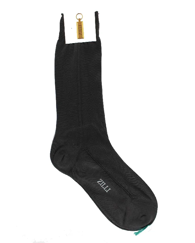 Zilli Silk Socks Gray US 10 1/2 - EU 43 1/2