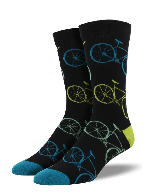 Fixie Bike Men's Bamboo Socks